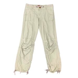 Unionbay Cargo Pants Tie Hem Multi Pockets Drawcord Wide Leg